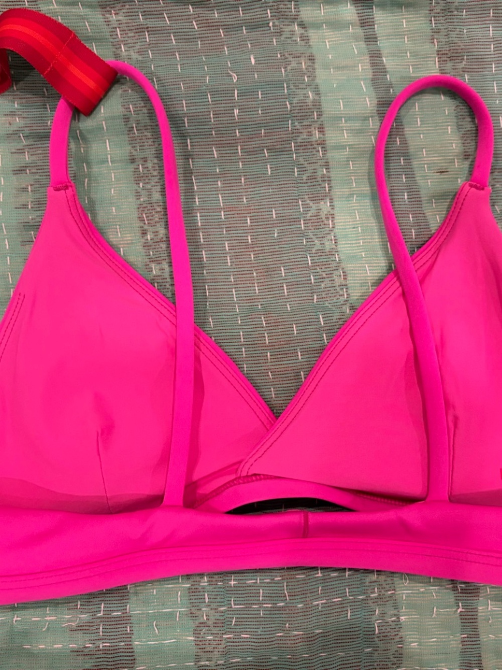 NWT Left On Friday Sweet Victory Bikini Top - Hot Pink - Small - Picture 2 of 3